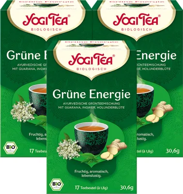 Produktbild von 3 x  YOGI TEA Grüne Energie | 3 x 30,6g