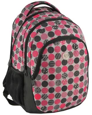 Produktbild von Paso Schulrucksack mit Punkten, 3 Fächer, 27 L