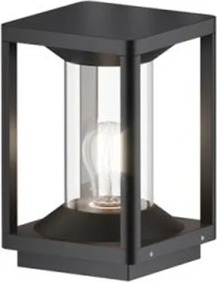 Obrázek produktu pro Hliníkový sloupek E27 IP54 22 cm grafitová hranatá moderní venkovní stojací lampa
