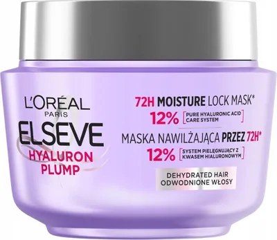 Zdjęcie produktu dla L'Oreal Elseve Hyaluron Plump Nawilżająca Maska Kwasem Hialuronowym 300 ml