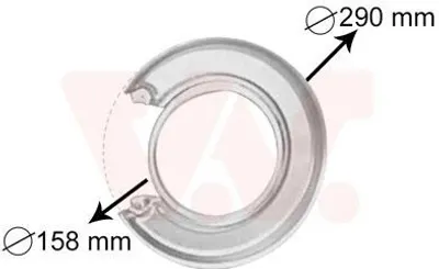 Produktbild von VAN WEZEL Spritzblech Bremsscheibe für OPEL Vectra A Limousine (J89) Hinten Links Hinten Rechts 3765373 Ankerblech