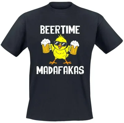 Produktbild von Tierisch T-Shirt Herren Beertime Madafakas schwarz 3XL