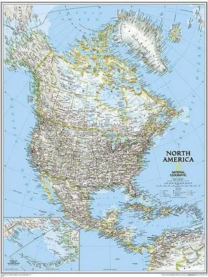 Produktbild von National Geographic North America Wall Map - Classic (23.5 X 30.25 In)