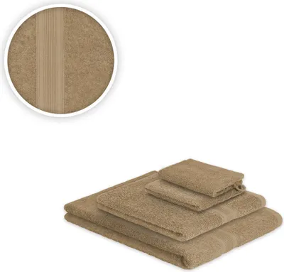 Produktbild von Handtücher Kombi Single-Set 4-teilig 500 g/m² Sand
