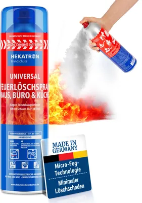 Obrázek produktu pro Hekatron hasicí sprej Hasicí sprej pro domácnost, kuchyni, grilování, kempování, 600 ml