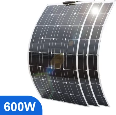 Produktbild von 600W Flexibel Solarmodul Solarpanel 3X200W 12V/24V Solaranlage Monokristallin Für Wohnmobil Auto Camping Balkonkraftwerke