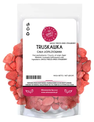 Produktbild von Gefriergetrocknete Erdbeeren, ganze Früchte, naturbelassen, glutenfrei, für die Küche, 100 g