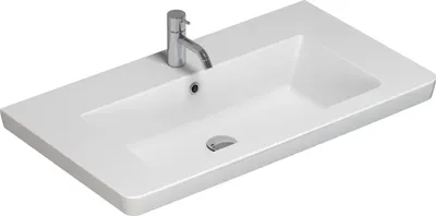 Produktbild von Dansani Waschtisch, Larghetto, 82,7 cm, Porzellan, Weiß, 1 Stk.