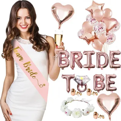 Image de Set de ballons Ballons pour enterrement de vie de jeune fille Décoration Bandeau Grande guirlande Mariage