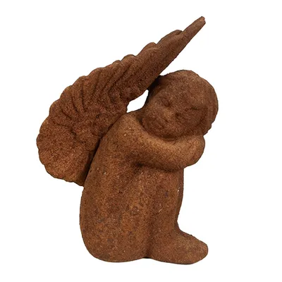 Immagine prodotto di Clayre & Eef Figurina decorativa angelo 15 cm in poliresina marrone