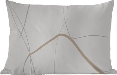 Produktbild von MuchoWow® Outdoor Kissen - Abstrakt - Minimalismus - Linienkunst - 60x40 cm - Wetterfest - Lounge Kissen - Zierkissen - Kissen für Innenräume