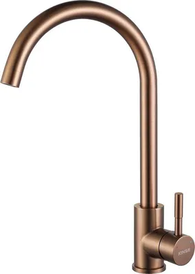 Obrázek produktu pro Stylová růžově zlatá kuchyňská baterie s 360° otočnou výtokovou trubicí a vysokým tlakem