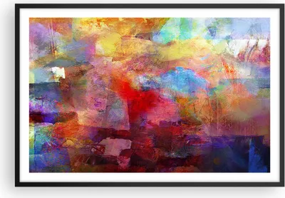 Produktbild von Gerahmtes Poster - Schwarzer Rahmen - Abstraktion modern - 91,5x61 cm - Wand Bild - Wanddeko - Wandbilder - Kunstposter - Wandposter - Bilderrahmen - Bilder - Kunstdruck - Wandbild - P2BAA91x61-3574