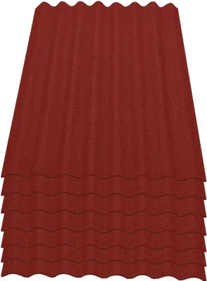 Produktbild von Onduline Easyline Dachplatte Wandplatte Bitumenwellplatten Wellplatte 7x0,76m²  - rot