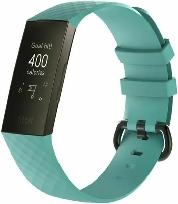 Produktbild von Strap-it Fitbit Charge 4 Armband Silikon (Aqua) - Große: M/L