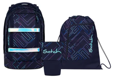 Produktbild von Satch Pack Purple Laser Schulrucksack Set 3tlg.