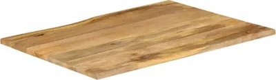 Image de vidaXL Plateau de table avec bord d'arbre 90x80x3,8 cm bois massif mangue