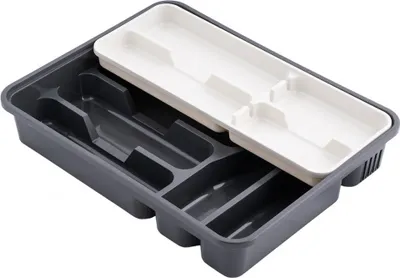 Obrázok produktu pre Priehradka na príbor Priehradka na príbor Priehradka na príbor plastová výsuvná 39,5x30,5x7,2 cm