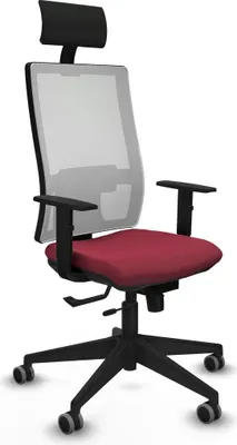 Immagine prodotto di Sedia da ufficio con poggiatesta Piqueras y Crespo 1D066G1 Rosso granato