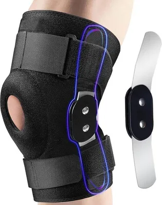 Produktbild von Famanu Kniebandage mit Scharnieren und Seitenstabilisatoren - Unterstützung bei Verletzungen