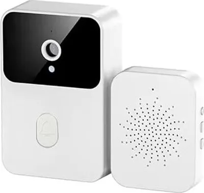 Produktbild von 2.4 GHz Smart Wireless Remote Video Doorklingel, intelligente visuelle Steuerung Türklingel HD Nachtsicht Haus im Freien (weiß)