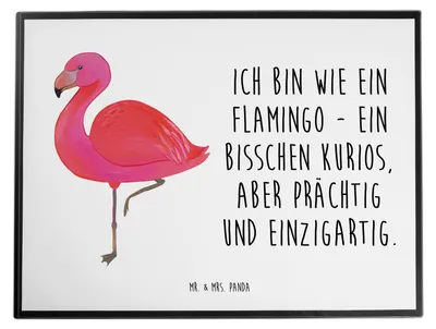 Produktbild von Mr. & Mrs. Panda schreibtischunterlage Flamingo Classic - Weiß - Geschenk, Prächtig, Unterlage Schreibtisch, tischauflagen, Spruch, Schreibunterlage, Stolz, Ich, Rosa