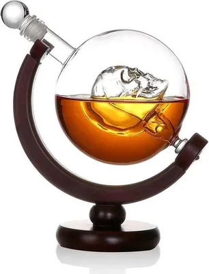 Zdjęcie produktu dla Zestaw do whisky ze szkła kryształowego 850 ml, wykonany ręcznie, z drewnianą podstawką, dekoracja barowa, szkocka whisky, prezent na rocznicę