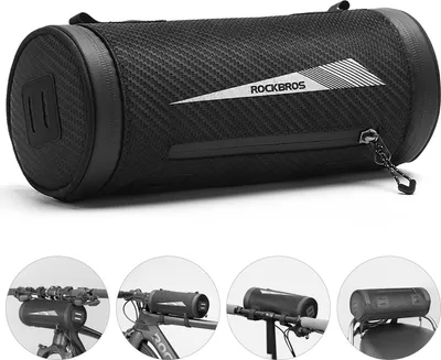 Produktbild von ROCKBROS Lenkertasche Fahrrad Handyhalterung Multifunktionale Fahrradtasche Rahmentasche Satteltasche für Mountainbikes, Rennräder, E-Bikes ca. 2L Schwarz