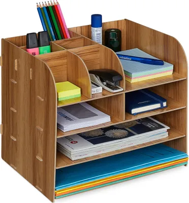 Produktbild von relaxdays Schreibtisch Organizer mit Ablagefächern