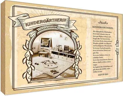 Produktbild von vianmo Holzschild 20x30 cm Kindergärtnerin Beruf Arbeit