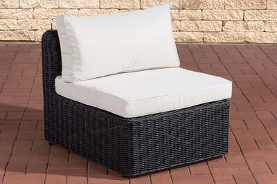 Produktbild von Mittel-Sofa HLO-CP129 Cremeweiss 5mm  schwarz