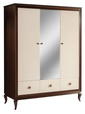 Produktbild von Kleiderschrank mit Spiegel Holz Schrank Designer Schrank Schlafzimmer Schränke