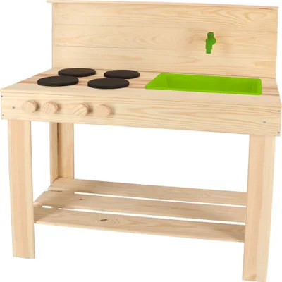 Produktbild von Esschert Design Spielzeugküche - Matschküche M 78 cm - Holz & Kunststoff