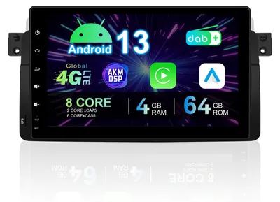 Productafbeelding van 9'' Android 14 Autoradio voor E46 M3 / 75 / ZT met Draadloos CarPlay, GPS