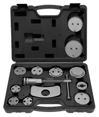 Image de Jeu d'outils de réinitialisation d'étriers de frein pour voiture - 13 pièces - Freins à disque - Compresseur de pistons de frein - Outil de dévissage