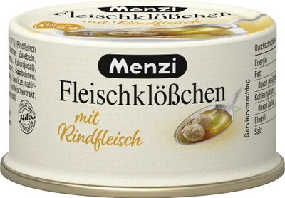 Produktbild von Menzi Fleischklößchen mit Rindfleisch, 125g
