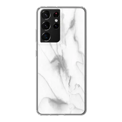 Produktbild von MuchoWow® Handyhülle Schutzhülle Hülle für Samsung Galaxy S21 Ultra Marmor - Grau - Weiß - Abstrakt - Marmoroptik Silikon Softcase Handy Hülle - Mobiltelefon