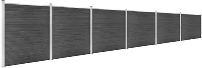Obrázek produktu pro vidaXL Sada plotových prvků WPC 1045x186 cm černá