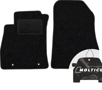 Produktbild von moto-MOLTICO Vorne Fußmatten Auto Velours Autoteppiche Schwarz Automatten Set 2-teilig passend für Nissan Juke 2010-2019