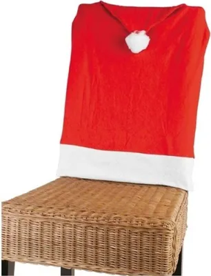 Produktbild von Stuhlhusse Nikolausmütze Weihnachtsmütze Stuhlüberwurf Weihnachtsdeko Stuhlbezug