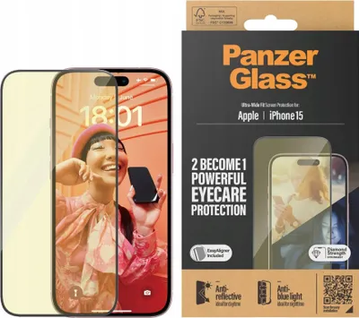 Image de PanzerGlass | Protecteur d'écran - verre | Apple iPhone 15 | Verre | Noir | Transparent
