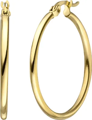 Produktbild von Creolen Edelstahl gelbgoldfarben beschichtet Ohrringe 30 mm