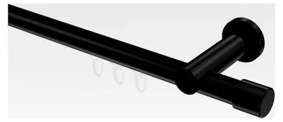 Produktbild von Innenlaufstangen/Gardinenstangen Schwarz 20 mm Ø, 240 cm