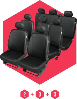 Produktbild von Autositzbezüge Universal Schonbezüge für Fiat Ducato IV (14-) Schwarz 8-Sitze