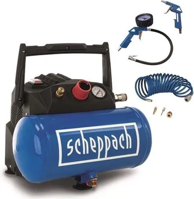 Produktbild von Kompressor Scheppach HC06, 6L Tank, 8 bar, 1200W, 200 L/min, Inklusive Zubehörset