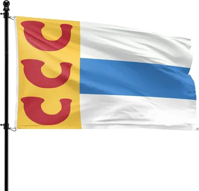 Imagen del producto de Bandera del municipio de Weert, 90 x 150 cm, de poliéster, para asta de bandera