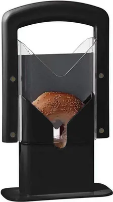 Zdjęcie produktu dla INF Krajalnica do chleba Bagel Slicer z bezpiecznym uchwytem Czarny