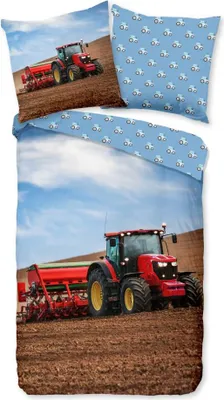 Productafbeelding van Good Morning Kinderdekbedovertrek "Tractor" - Multi - (135x200 cm) - 100% Katoen