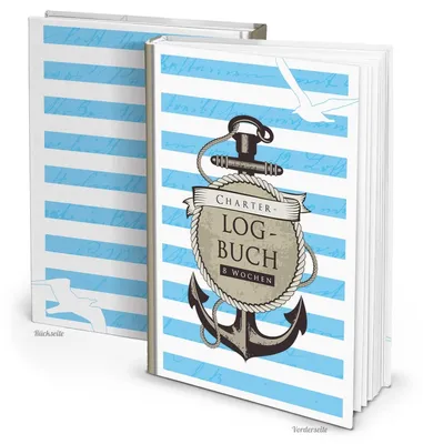 Produktbild von Charter-Logbuch 8 Wochen DIN A4 - Tagebuch Logbuch für Segler - Schiffstagebuch zum Segeln