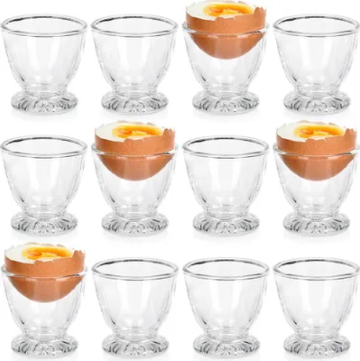 Produktbild von Vilde | Eierbecher Set - Glas - 12 Stück - Frühstückszubehör - Spülmaschinenfest